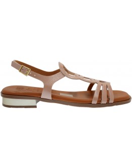 Oh My Sandals Δερμάτινα Πέδιλα Flat Nude 5874
