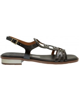 Oh My Sandals Δερμάτινα Πέδιλα Flat Dark Brown 5874