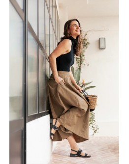 Oh My Sandals Δερμάτινα Πέδιλα Flat Μαύρα 5873