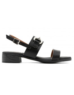 Oh My Sandals Δερμάτινα Πέδιλα Flat Μαύρα 5873