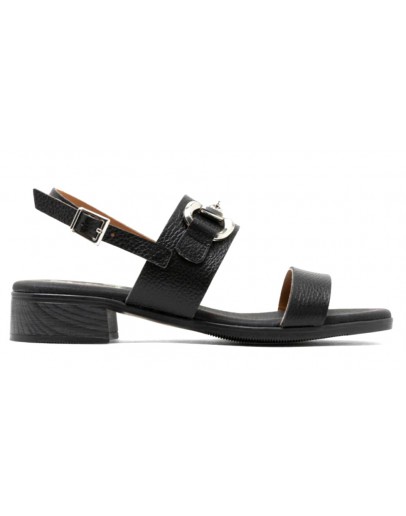 Oh My Sandals Δερμάτινα Πέδιλα Flat Μαύρα 5873