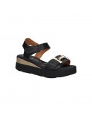 Oh My Sandals Δερμάτινες Πλατφόρμες Μαύρες 5672