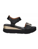 Oh My Sandals Δερμάτινες Πλατφόρμες Μαύρες 5672