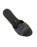 Oh My Sandals Δερμάτινα Πέδιλα Φλατ Καφέ 5805