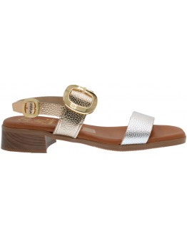 Oh My Sandals Δερμάτινα Πέδιλα Flat Rose Gold 5894