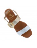 Oh My Sandals Δερμάτινα Πέδιλα Flat Rose Gold 5894