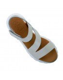 Oh My Sandals Δερμάτινες Πλατφόρμες Λευκές 5955