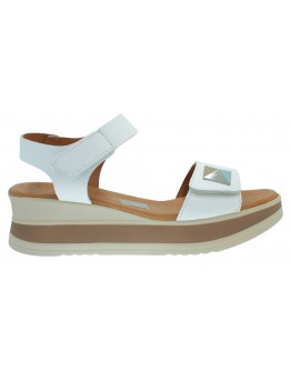 Oh My Sandals Δερμάτινες Πλατφόρμες Λευκές 5972