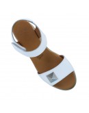 Oh My Sandals Δερμάτινες Πλατφόρμες Λευκές 5972