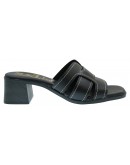 Oh My Sandals Δερμάτινα Mule Μαύρα 5902