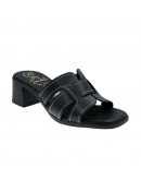 Oh My Sandals Δερμάτινα Mule Μαύρα 5902