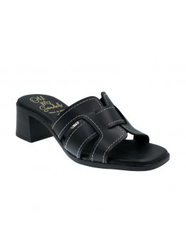 Oh My Sandals Δερμάτινα Mule Μαύρα 5902