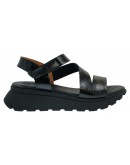 Oh My Sandals Δερμάτινες Πλατφόρμες Μαύρες 5955