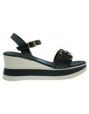 Oh My Sandals Δερμάτινες Πλατφόρμες Μαύρες 5981