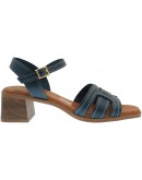 Oh My Sandals Δερμάτινα Πέδιλα Μπλε 5903