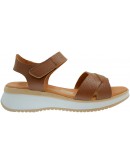 Oh My Sandals Δερμάτινες Πλατφόρμες Καφέ 5944