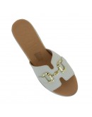 Oh My Sandals Δερμάτινες Πλατφόρμες Λευκές 5970