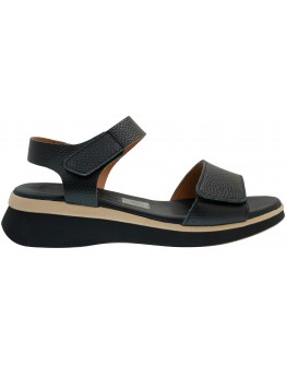 Oh My Sandals Δερμάτινες Πλατφόρμες Μαύρες 5942