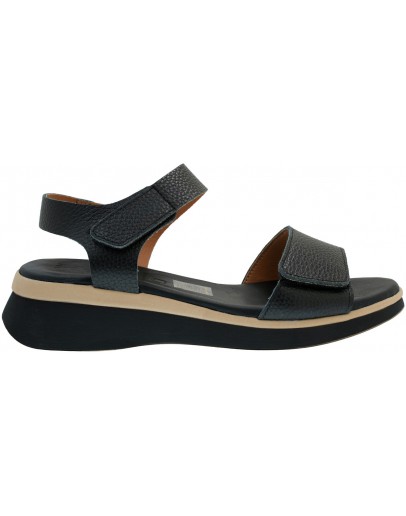 Oh My Sandals Δερμάτινες Πλατφόρμες Μαύρες 5942