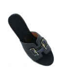 Oh My Sandals Δερμάτινες Πλατφόρμες Μαύρες 5980