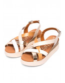 Oh My Sandals Δερμάτινες Πλατφόρμες Λευκές 5670