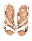 Oh My Sandals Δερμάτινες Πλατφόρμες Λευκές 5670