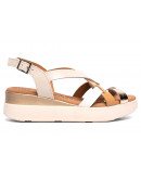 Oh My Sandals Δερμάτινες Πλατφόρμες Λευκές 5670