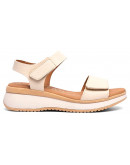 Oh My Sandals Δερμάτινες Πλατφόρμες Εκρού 5660