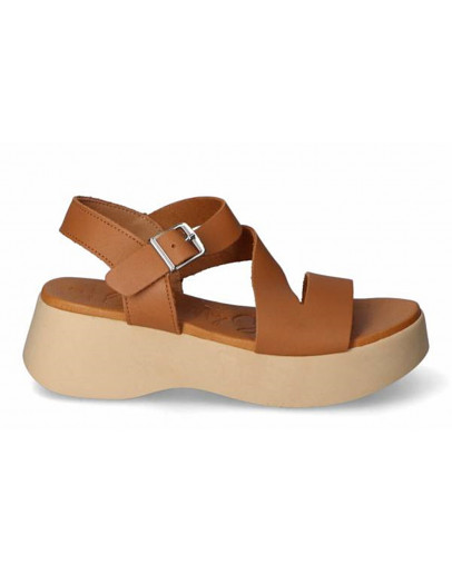Oh My Sandals Δερμάτινες Πλατφόρμες Ταμπά 5685