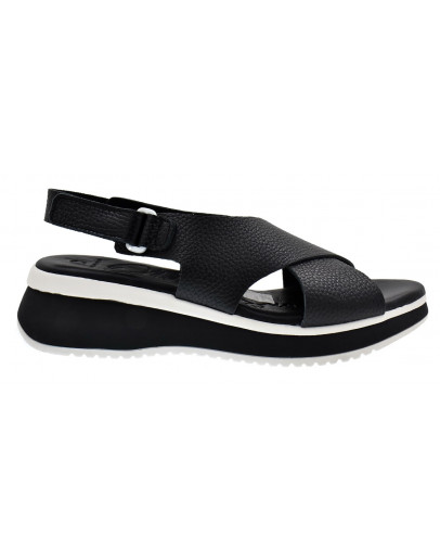 Oh My Sandals  Δερμάτινες Πλατφόρμες  Μαύρες 5412