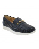 Pitillos Δερμάτινα Loafers Μπλε με Τρουκς 11103