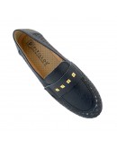 Pitillos Δερμάτινα Loafers Μπλε με Τρουκς 11103