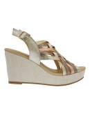 Pitillos Δερμάτινες Πλατφόρμες Gold Mix 30205