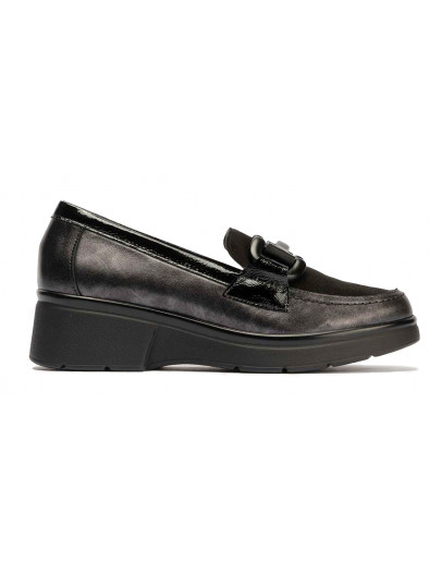 Pitillos Δερμάτινα Loafers Μαύρα 10050