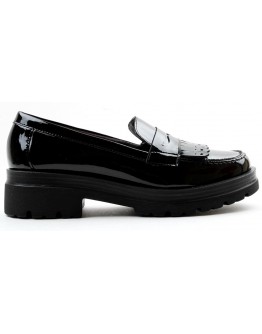 Loafers δερμάτινα μαύρα Pitillos 1720