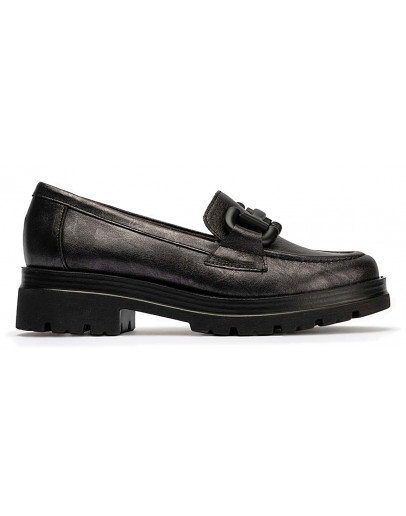 Pitillos Δερμάτινα Loafers Γκρι Μεταλλικό 0094