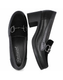 Pitillos Δερμάτινα Loafers Μαύρα 30002