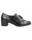 Pitillos Δερμάτινα Loafers Μαύρα 10042