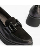 Pitillos Δερμάτινα Loafers Μαύρα 10050