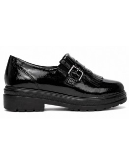 Pitillos Δερμάτινα Loafers Μαύρα 11572