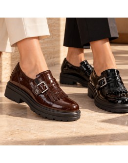 Pitillos Δερμάτινα Loafers Καφέ 11572