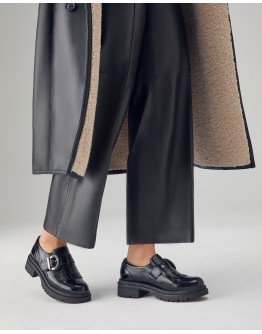 Pitillos Δερμάτινα Loafers Μαύρα 10791