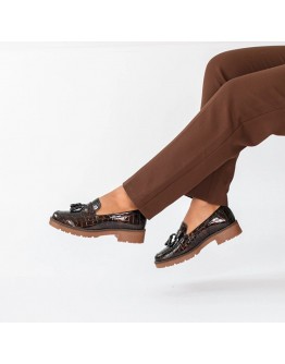 Pitillos Δερμάτινα Loafers Καφέ 10770