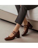 Pitillos Δερμάτινες Γόβες Καφέ 10831