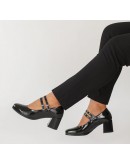 Pitillos Δερμάτινες Γόβες Μαύρες 10831