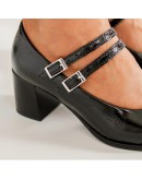 Pitillos Δερμάτινες Γόβες Μαύρες 10831