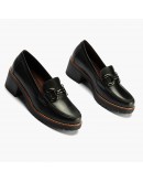 Pitillos Δερμάτινα Loafers Μαύρα 20220