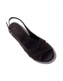 La Repo Δερμάτινες Πλατφόρμες Μαύρες-Ασημί 19212