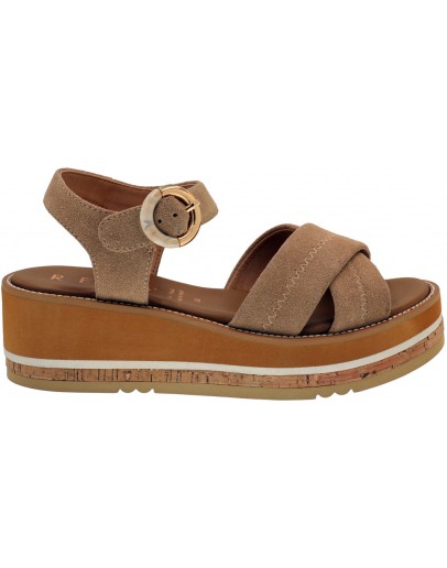 La Repo Δερμάτινες Πλατφόρμες Camel  61284