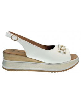 La Repo Δερμάτινες Πλατφόρμες Λευκές 19213